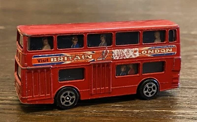 Vintage Corgi Jr Daimler Fleetline “Visit London” Red Double-Decker Bus - 1980s - Image 1 of 4