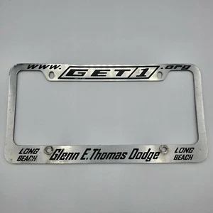 Get 1 Long Beach Glenn E. Thomas Dodge Silver Plastic License Plate Frame - Picture 1 of 2