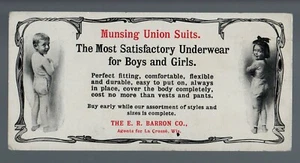 La Crosse WISCONSIN c1920s ADVERTISING Ink Blotter KIDS UNDERWEAR Munsingwear B2 - Picture 1 of 2