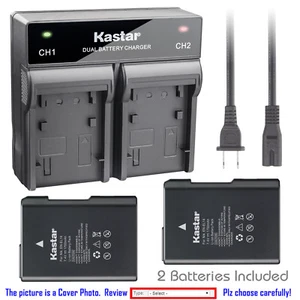 Kastar Battery Dual Rapid Charger for Nikon EN-EL14 MH-24 & Nikon D5500 DSLR - Picture 1 of 11