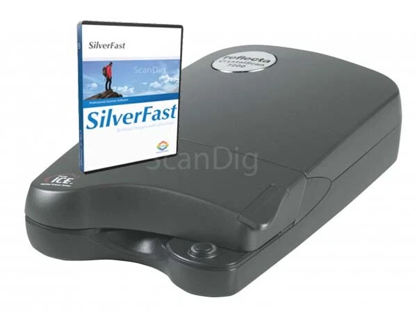 Reflecta CrystalScan 7200 Digital Ice Dia und Filmscanner Positiv Negativ - Grau