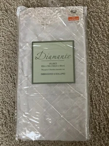 Ivory Off White Top Treatment Embroidered Scalloped 1 Valance 60”x18” - Picture 1 of 2