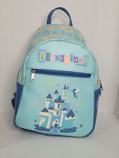Disneyland Girls Backpack Purse Blue And Pink  With Tinker bell And Castle
