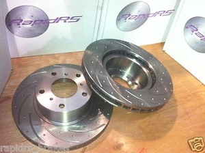 SLOTTED DISC BRAKE ROTORS TO SUIT NISSAN MUNARO V6 Z50 ULTIMATE PERFORMANCE 320 - Picture 1 of 4