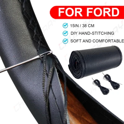 14.5-15" DIY coche volante cubierta de cuero genuino para Ford Fiesta 1978-2019 Foto 1 de 4