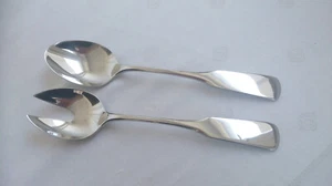 WMF Saturn Pilgrim Cromargan Vorleger 2 tlg Salatbesteck 19,5 cm Neuwertig - Bild 1 von 7
