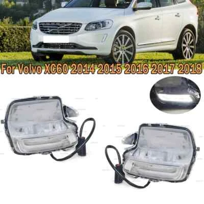 2PC LED Front bumper DRL Daytime Running Light Fog Lamp For Volvo XC60 2014-2018 - Изображение 1 из 4