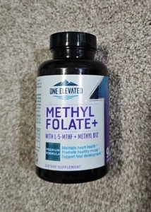 One Elevated Methyl  Folate + B12 500 mcg B1, B2, B6, Exp 10/25, 90 Capsules - Picture 1 of 2