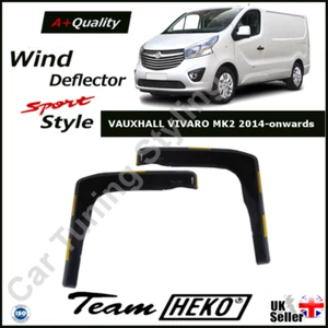 VAUXHALL VIVARO MK2 2014-2019 2-pc Wind Deflectors HEKO Tinted - Picture 1 of 11