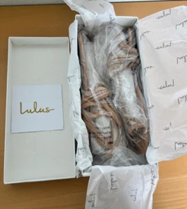 Lulus Taylen hellbraune Wildleder-Gladiator-Schnürsandalen Damengröße 8 Schuhe - Bild 1 von 2
