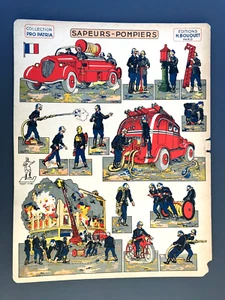 Planche à découper découpage Pro patria Sapeurs Pompiers Bouquet BON ETAT - Picture 1 of 3