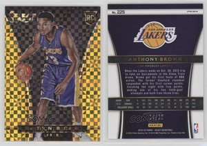 2015-16 Panini Select Courtside Gold Prizm /10 Anthony Brown #225 Rookie RC