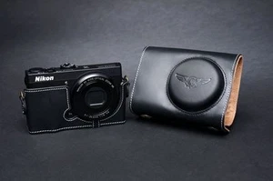 Genunie real Leather full Camera Case cover bag for Nikon COOLPIX P330 black - Picture 1 of 6