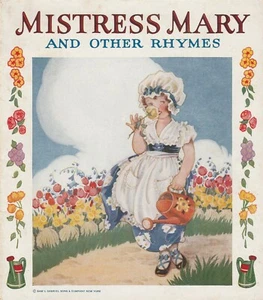 Mistress Mary and Other Rhymes 1940 Samuel Gabriel Sons Picture Book - Foto 1 di 3