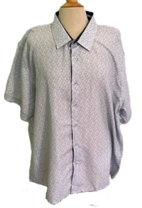 Rosso Milano Italy Men's Big & Tall 3XL Button Up Short Slv Shirt Preppy Career - Picture 1 of 10