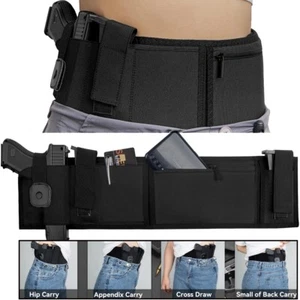 Tactical Belly Band Holster for Concealed Carry Fits Most Pistol with Mag Pouch - Picture 1 of 14