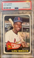 1965 Topps - High # #540 Lou Brock