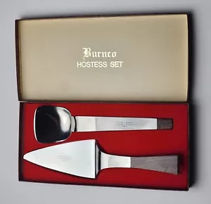 Juego de azafata vintage Burnco con servidor de pasteles y cuchara de helado caja original nuevo de lote antiguo - Imagen 1 de 9