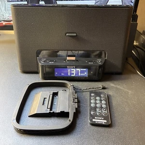 Sony ICF-CS15iP Dream Machine Black Speaker Dock Clock Radio With Remote - Picture 1 of 7