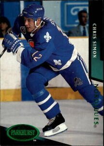 Carte de hockey 1993-94 Parkhurst Nordiques #171 Chris Simon recrue