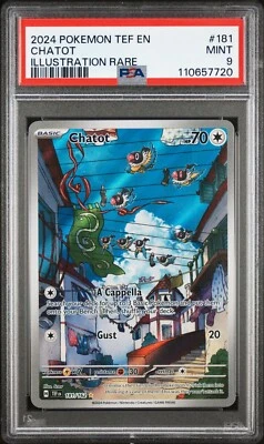 (PSA 9 MINT) Chatot 181/162 Sv05: Temporal Forces Holo - Image 1 of 2