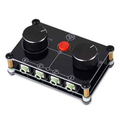 4-way Stereo Analog Audio Switcher Box Splitter 3.5mm AUX Headphone Splitter - Image 1 of 4