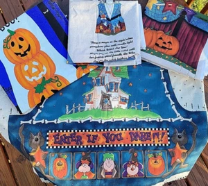 Lot of 5 Cut & Sew Fabric Panels Vests Halloween Crafting Vintage - Picture 1 of 7