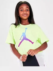 Nike Girls Jordan Exploded Jumbo Jumpman Boxy T Shirt - Picture 1 of 5