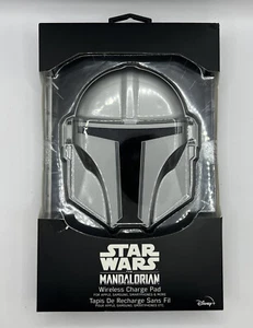 Star Wars The Mandalorian Wireless Charging Pad with Blue LED Visor NEW - Picture 1 of 7