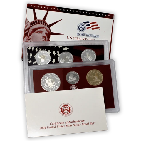 2004 Silver Proof Set - 11 Coins Cover