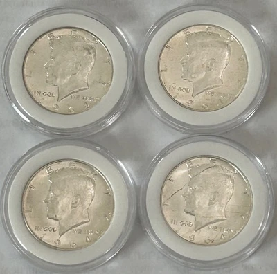 1964 Kennedy Half Dollar  Gem BU 90% Silver Four (4) Pc Set with COA - Image 1 of 4