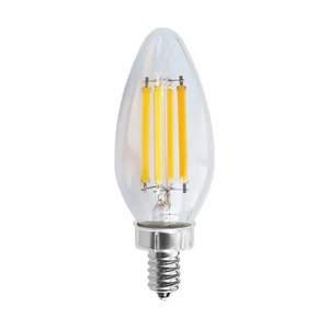 8 Watt C11 LED - Clear - Candelabra base - 2700K - 90 CRI - 760 Lumens - 120 Vol - Picture 1 of 7