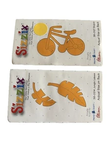 Sizzix 38-0127 Bicycle & 38-0214 Jungle Leaves Medium Die Provo Craft Ellison - Picture 1 of 4
