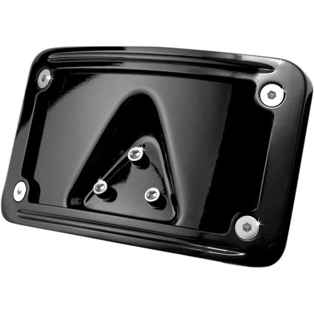 Kuryakyn Curved Lay Down License Plate Mount Black fits Honda VTX1800/VTX1300 - Image 1 of 1