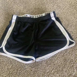 Justice Girls Mesh Shorts Black Size 12 Elastic Waistband Sport Logo - Picture 1 of 4
