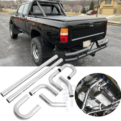 8x For Toyota Pickup 66-95 2.5" DIY Custom U Bend Straight Exhaust Tube Pipe Kit Foto 1 de 4