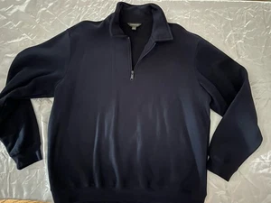 Croft And Barrow Herren Pullover Sweater Gr. Large Blau 1/4 Zip Sweater - Bild 1 von 7