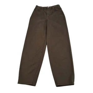 Frame Ultra High Rise Barrel Leg Damenhose 24 (25x27,5") grün Chino Twill - Bild 1 von 16