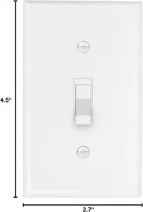 10-Pack Single-Gang Toggle Switch Wall Plate (Wall Switch Cover) in White - Picture 1 of 1