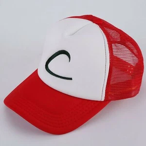 Ash Ketchum Breathable Mesh Cap Trainer Trucker Hat Pokemon GO Cosplay Costume - Picture 1 of 1
