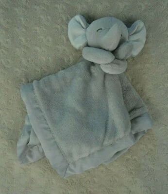 Manta de seguridad Carter's Elephant Lovey gris blanco orejas peluche bebé juguete Foto 1 de 4