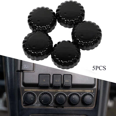 For Honda Goldwing 1500 GL1500 1988-2000 Black Radio Stereo Knobs Covers Cap - Image 1 of 4