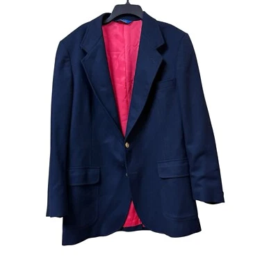 Vintage Pendleton Mens Size 40 L Blazer Sport Coat 100% Virgin Wool Navy Blue Foto 1 de 4
