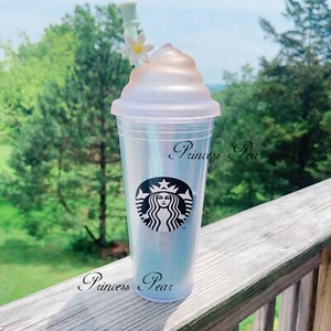 Starbucks Korea 2019 Spring Blue Whipping Cream Cold Cup 591ml US-Verkäufer - Bild 1 von 8