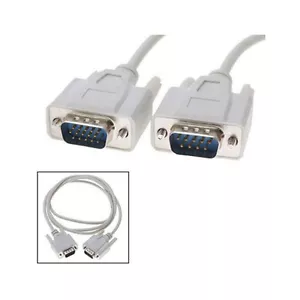 1.5M RS232 DB9 9 Pin Male to VGA Video 15 Pin Male Adapter Cable 5ft - Picture 1 of 2