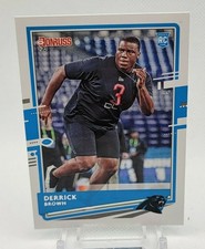 🏈DERRICK BROWN ROOKIE RC 2020 Donruss Carolina Panthers NFL Football Card🏈