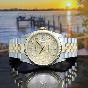 Rolex Datejust Stahl / Gold Ref: 16233 mit Rolex Box & Papiere von 2002 - Bild 1 von 14