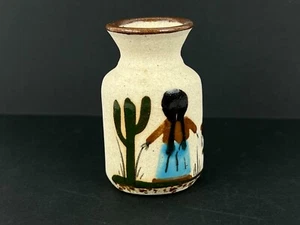 TONALA Soporte de Dientes de Cerámica Mexicana Piedra Arenisca Madre e Niño Pintado a Mano - Imagen 1 de 7