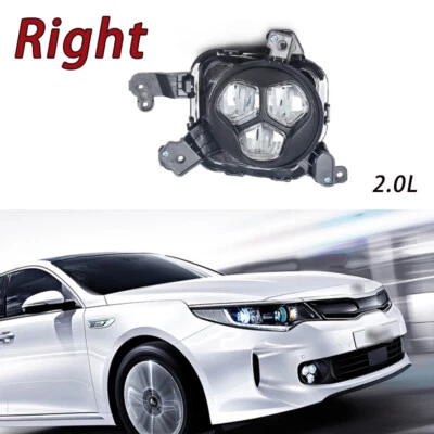 Right For Kia K5 Optima 2015-2018 LED Fog Lights Assembly Fog Lamp Grille - Image 1 of 4