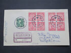 USA, frühes Cover, registriert, ausgefallene Stornierung, Postmeister signiert, 1930